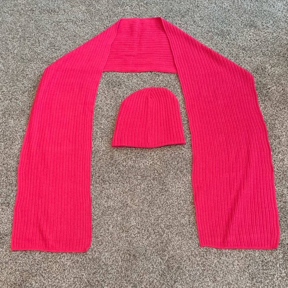 Pink Hat & Scarf Set